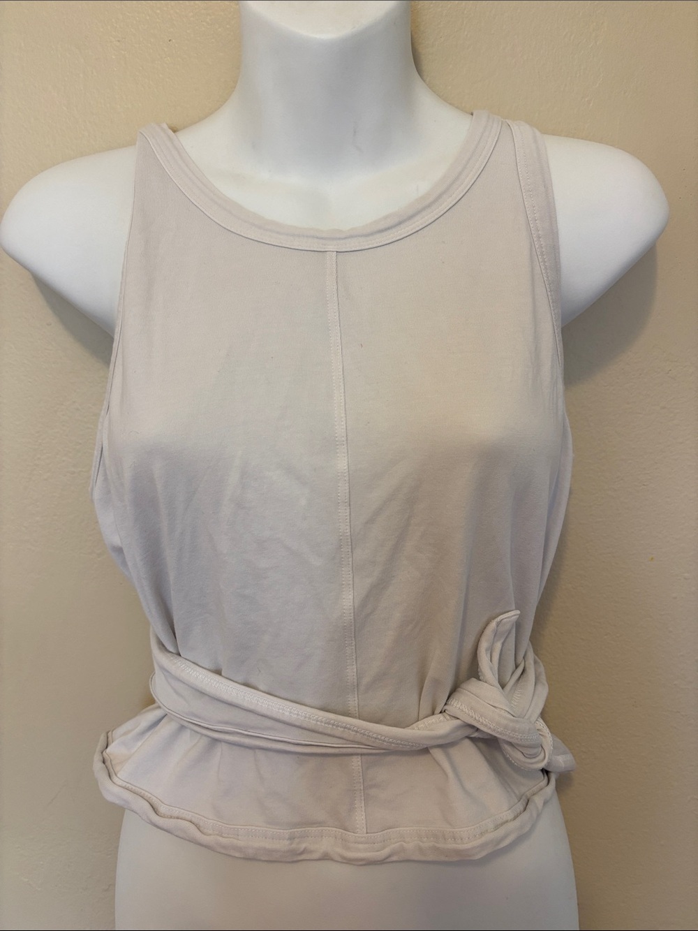 lululemon athletica Sleeveless Knot-Front Tank — Light Beige